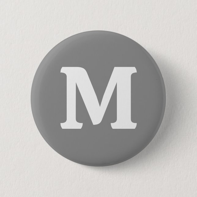 Moon Grey Solid Colour  6 Cm Round Badge (Front)