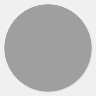 Moon Grey Solid Colour  Classic Round Sticker
