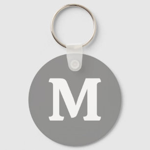 Moon Grey Solid Colour Key Ring