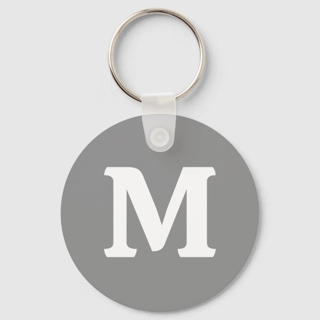 Moon Grey Solid Colour  Key Ring (Front)