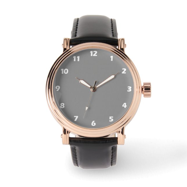Moon Grey Solid Colour  Watch (Front)