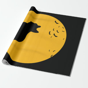 Moon Halloween Inspire French Bulldog Gift Wrapping Paper