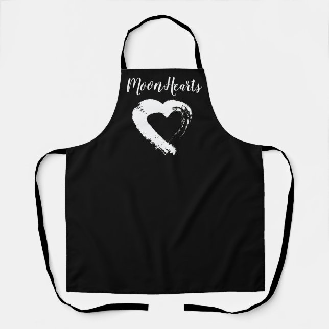 Moon Heart All-Over Print Apron (Front)