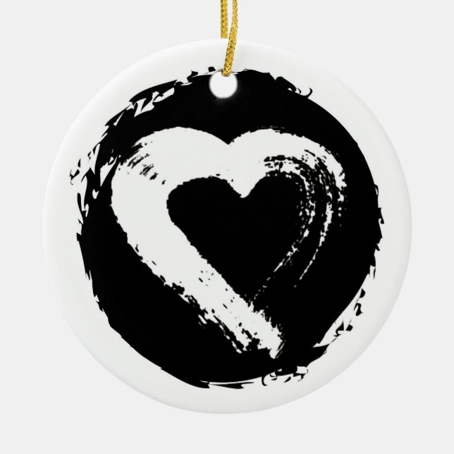 Moon Heart Car Ornament (Front)