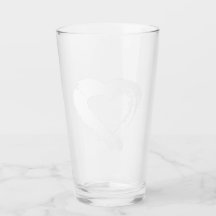 Moon Heart  Glass Tumbler