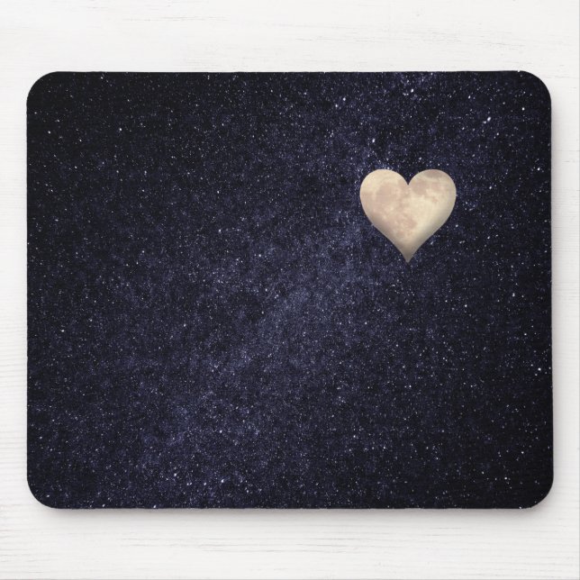 Moon Heart Mouse Pad (Front)