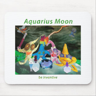 Moon in Aquarius Mouse Pad