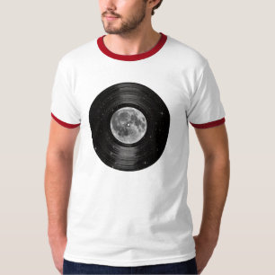 Moon In Space Vinyl LP Record T-Shirt