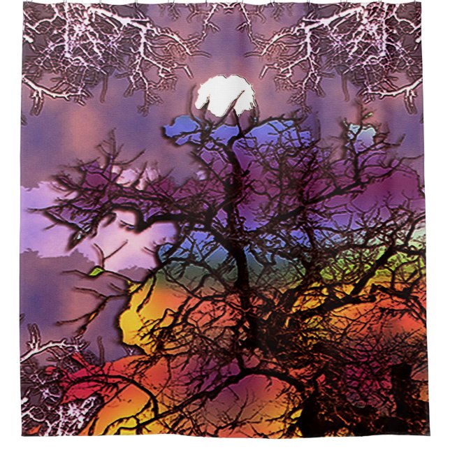 Moon in the Trees...... Shower Curtain (Front)