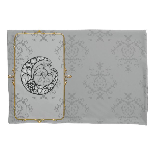 Moon is Mine Grey Pillowcase (Front)