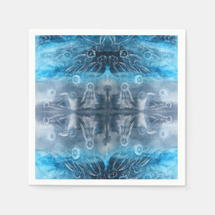Moon jellyfish batik print napkin