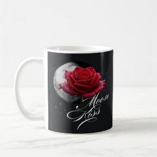Moon Kiss Red Rose Romantic Gift Coffee Mug