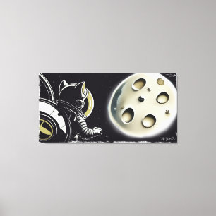 Moon Kitty  Canvas Print