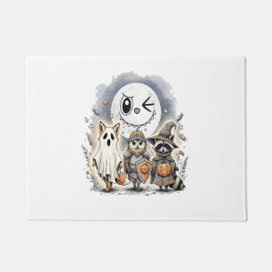 Moon Knight Raccoon Halloween Doormat