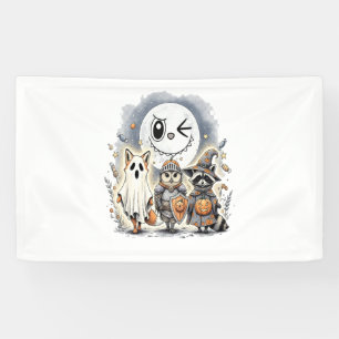 Moon Knight Racoon Halloween Banner