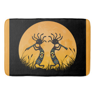 Moon Kokopellis Canvas Bath Mat