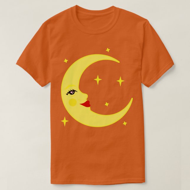 Moon Lady Night Sky Stars2 T-Shirt (Design Front)