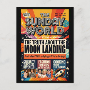 Moon Landing, 1969, Postcard