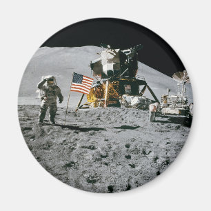 moon landing apollo 15 lunar module nasa 1971 magnet