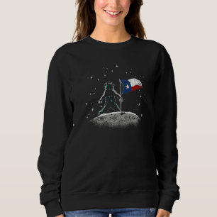 Moon Landing Astronaut Texan Texas Flag Us State T Sweatshirt