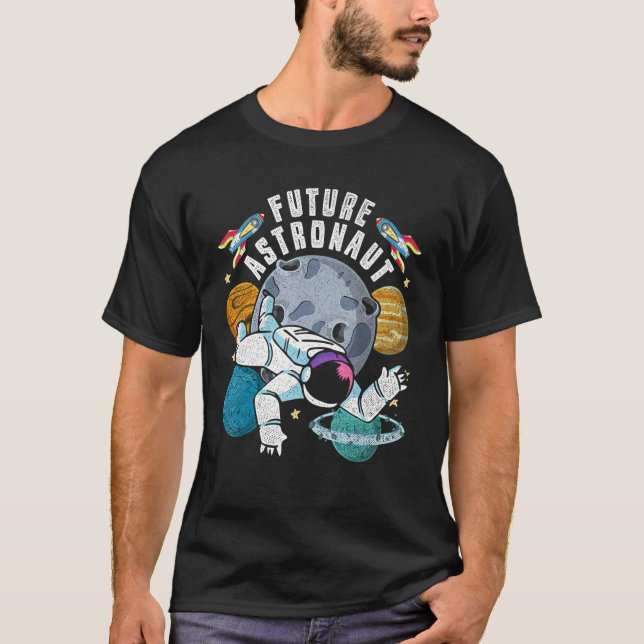 Moon Landing Planet Space Science Astronomy Future T-Shirt (Front)