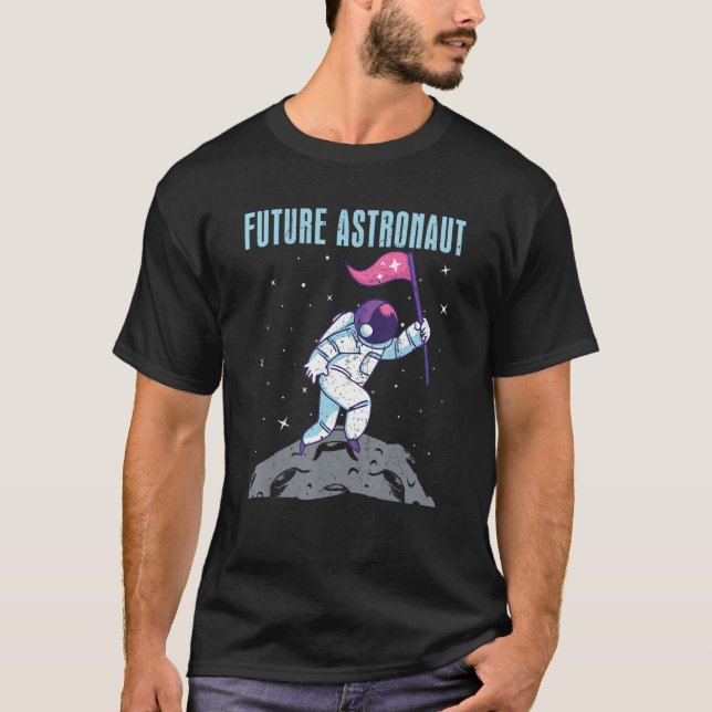 Moon Landing Space Travel Astronomy Science Future T-Shirt (Front)