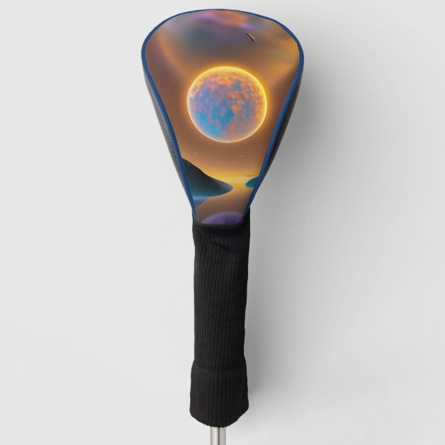 Moon landscape art   golf head cover (Front)