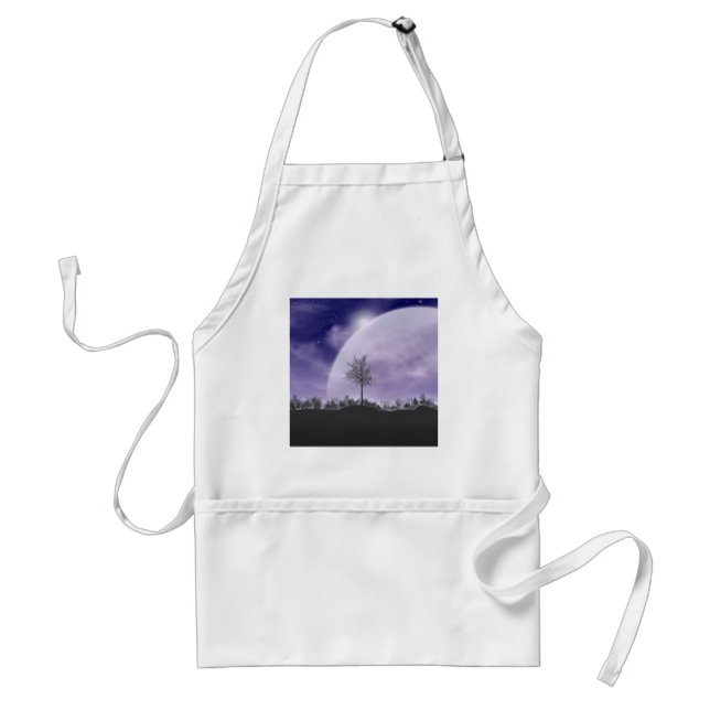 Moon Light Stars Sky Trees Whimsical Personalise Standard Apron (Front)