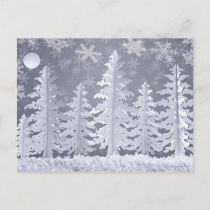 Moon lit Winter landscape Postcard