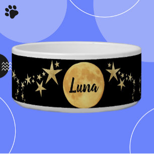 Moon Luna Gold Stars Personalised