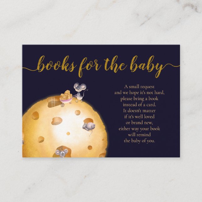 Moon made of cheese books for the baby enclosure card (Front)