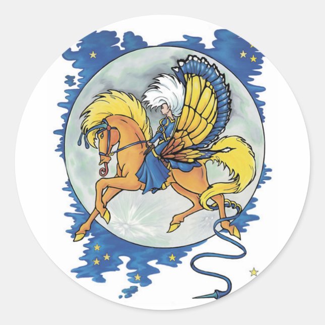 Moon Magic Classic Round Sticker (Front)