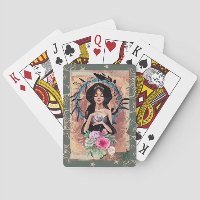 Moon Magic Goddess  Playing Cards (Back)