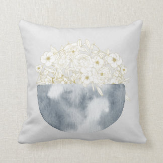 Moon Magic Half Moon & Floral Pattern Cushion