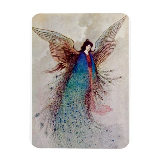 “Moon Maiden” Fairy Art by Warwick Goble Magnet (Vertical)
