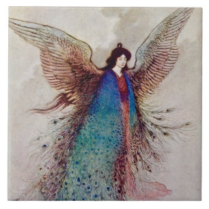 “Moon Maiden” Fairy Art by Warwick Goble Tile