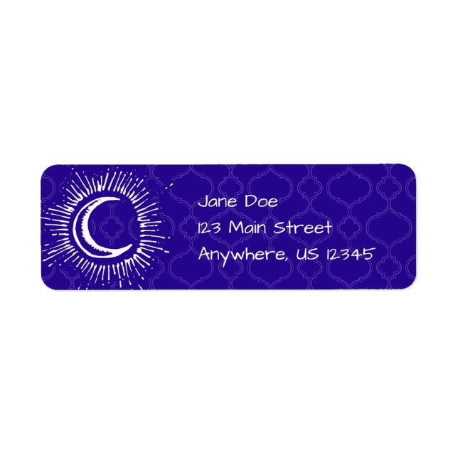 "Moon" Mailing Address Labels (WH/BLU/PUR) (Front)