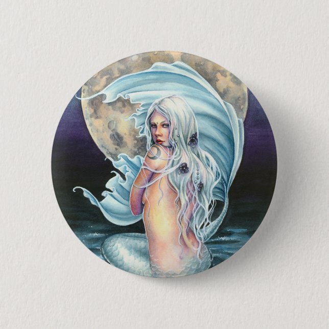 Moon Mermaid Button (Front)