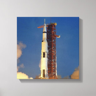 Moon Mission Spacecraft Ground View Canvas Print