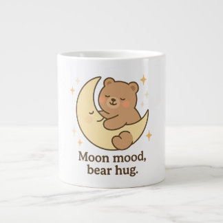 Moon Mood Bear Hug Mug Cute Cosy Aesthetic Gift 