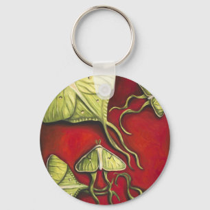 Moon Moths Key Ring