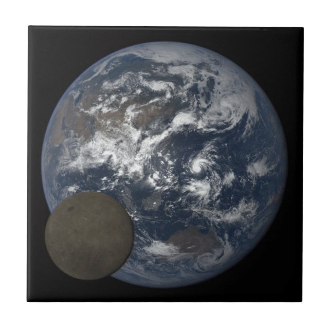 Moon moving in front of earth DSCOVR image  Tile (Front)