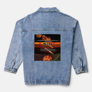 Moon Moving Into the Next Universe Denim Jacket