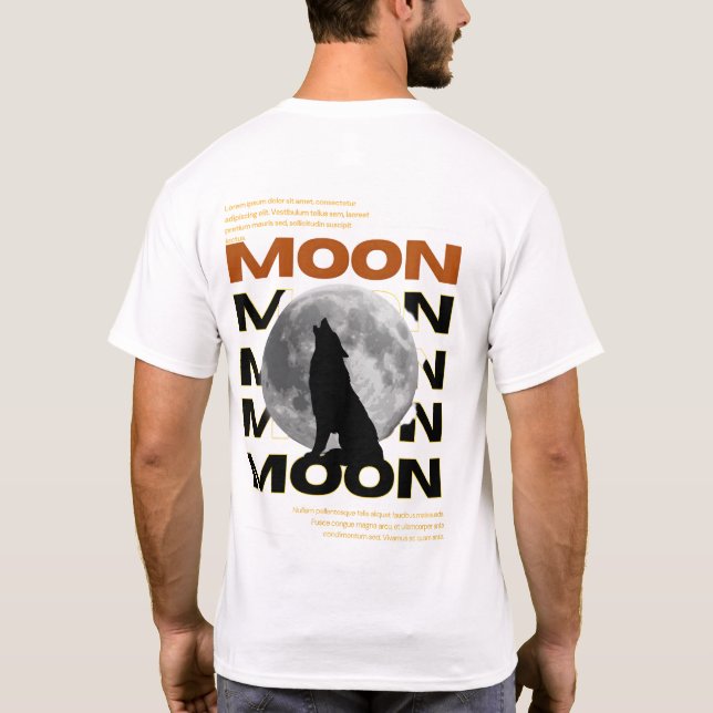 Moon – Mystical Night Sky Graphic T-Shirt (Back)