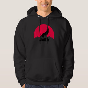 Moon Night Theme Wolf Summer Wolves Graphic Hoodie