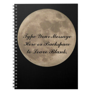 Moon Notebook Custom Full Moon Journal Book Gifts