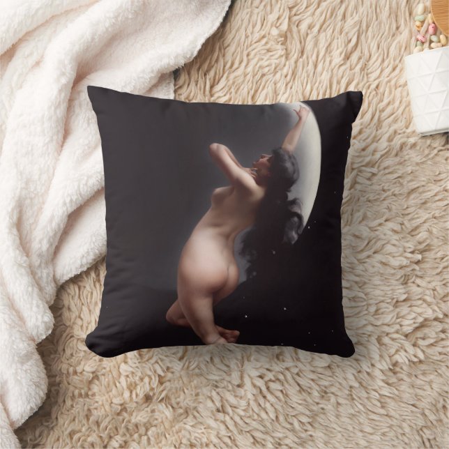 Moon Nymph Celestial – Gothic Witchy Goddess Cushion (Blanket)