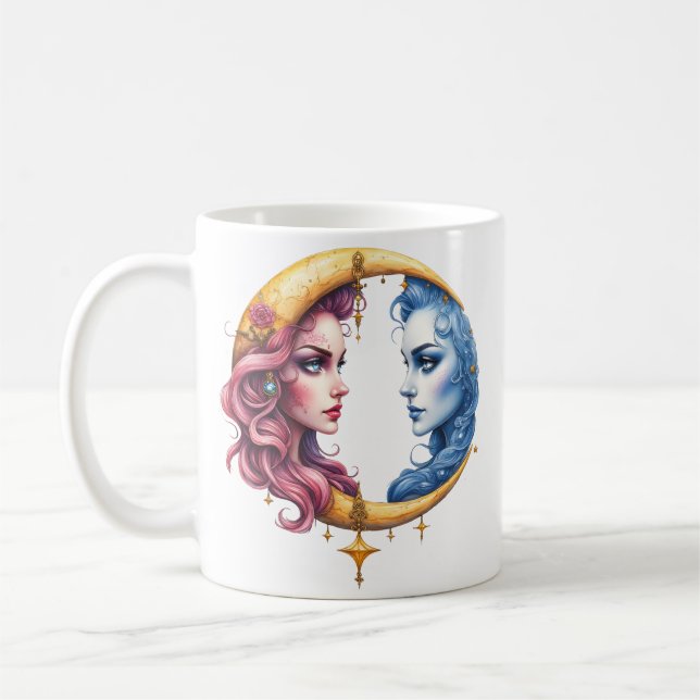 Moon of Eternal Balance – Fire & Water Souls.  Coffee Mug (Left)