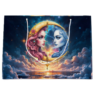 Moon of Eternal Balance – Fire & Water Souls. Large Gift Bag