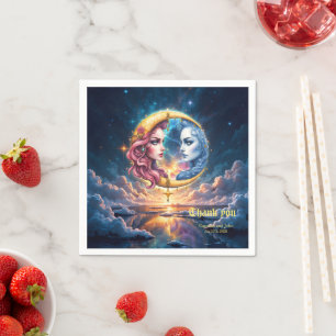 Moon of Eternal Balance – Fire & Water Souls. Napkin